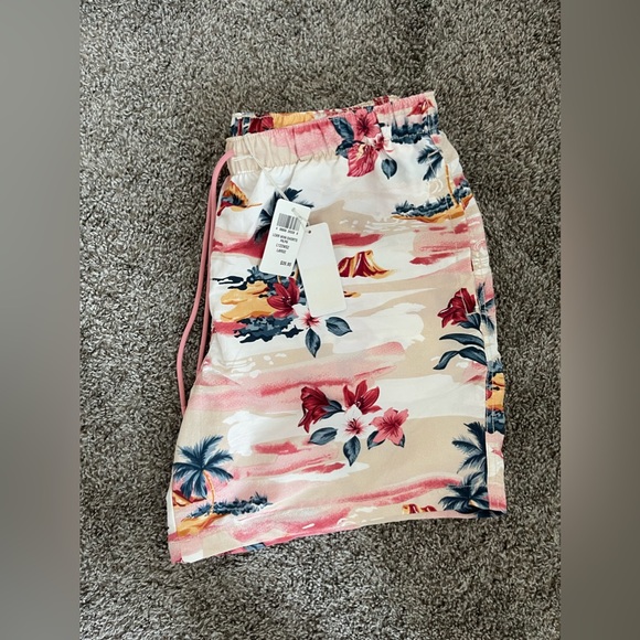 LCKR WVN Swim Suit Men’s Pink Shorts Mesh Lined Drawstring - Picture 5 of 5